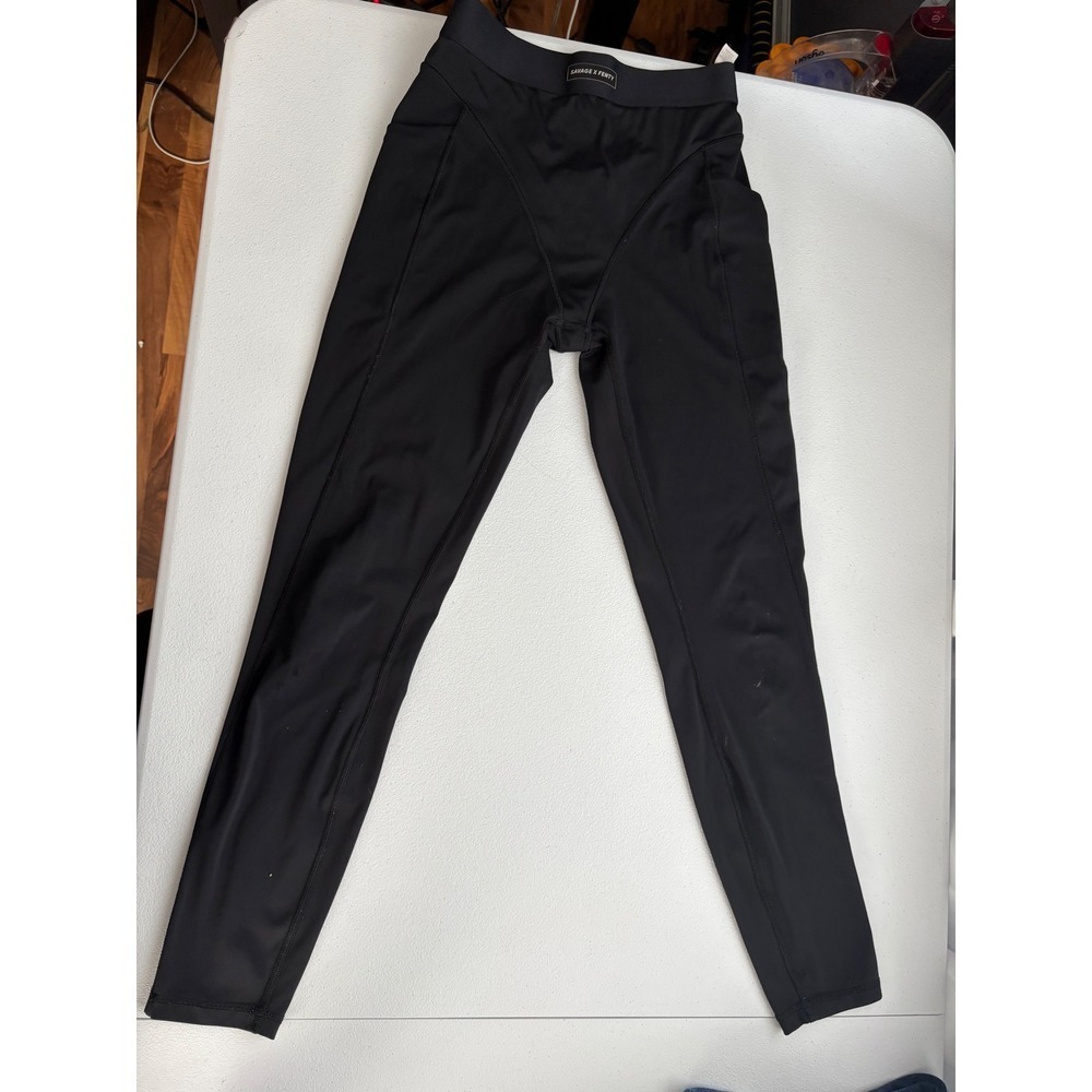 Savage X Fenty High Waisted Leggings Workout Fitness Athleisure Black M
